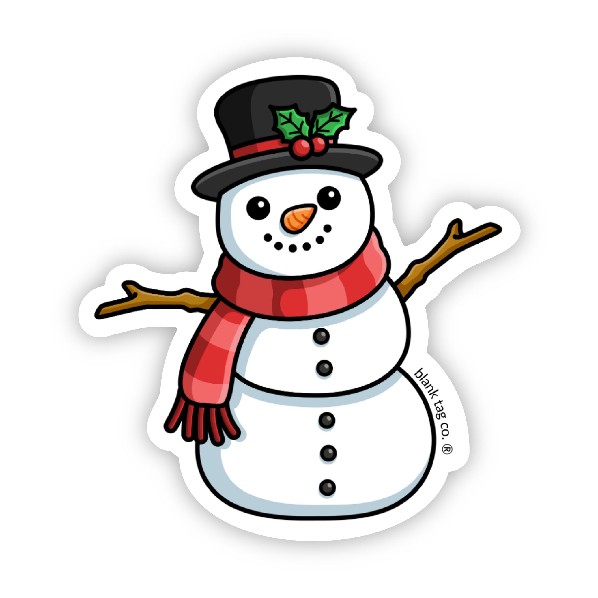Blank Tag Co.® Snowman Waterproof Sticker