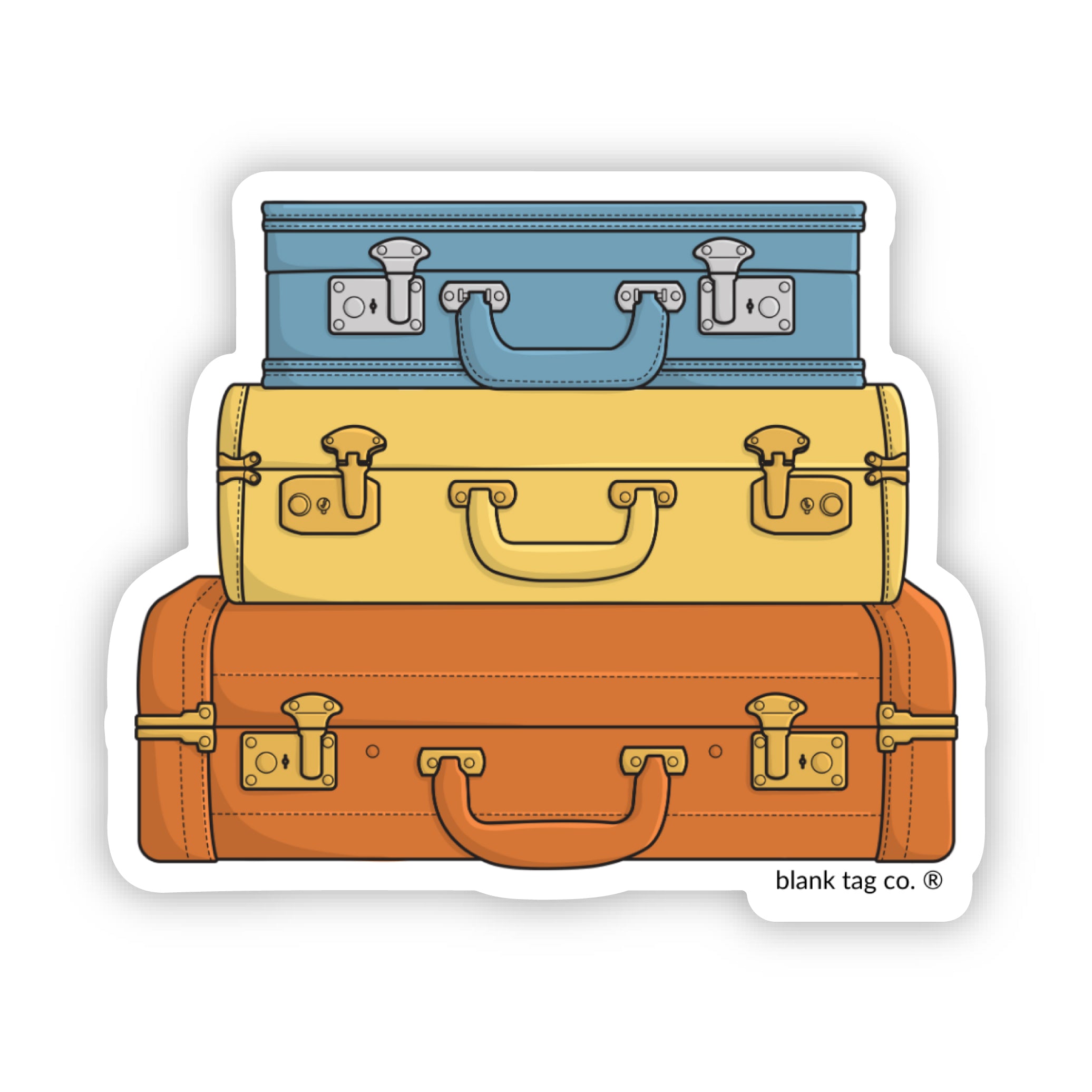 Blank Tag Co.® Suitcases Waterproof Sticker