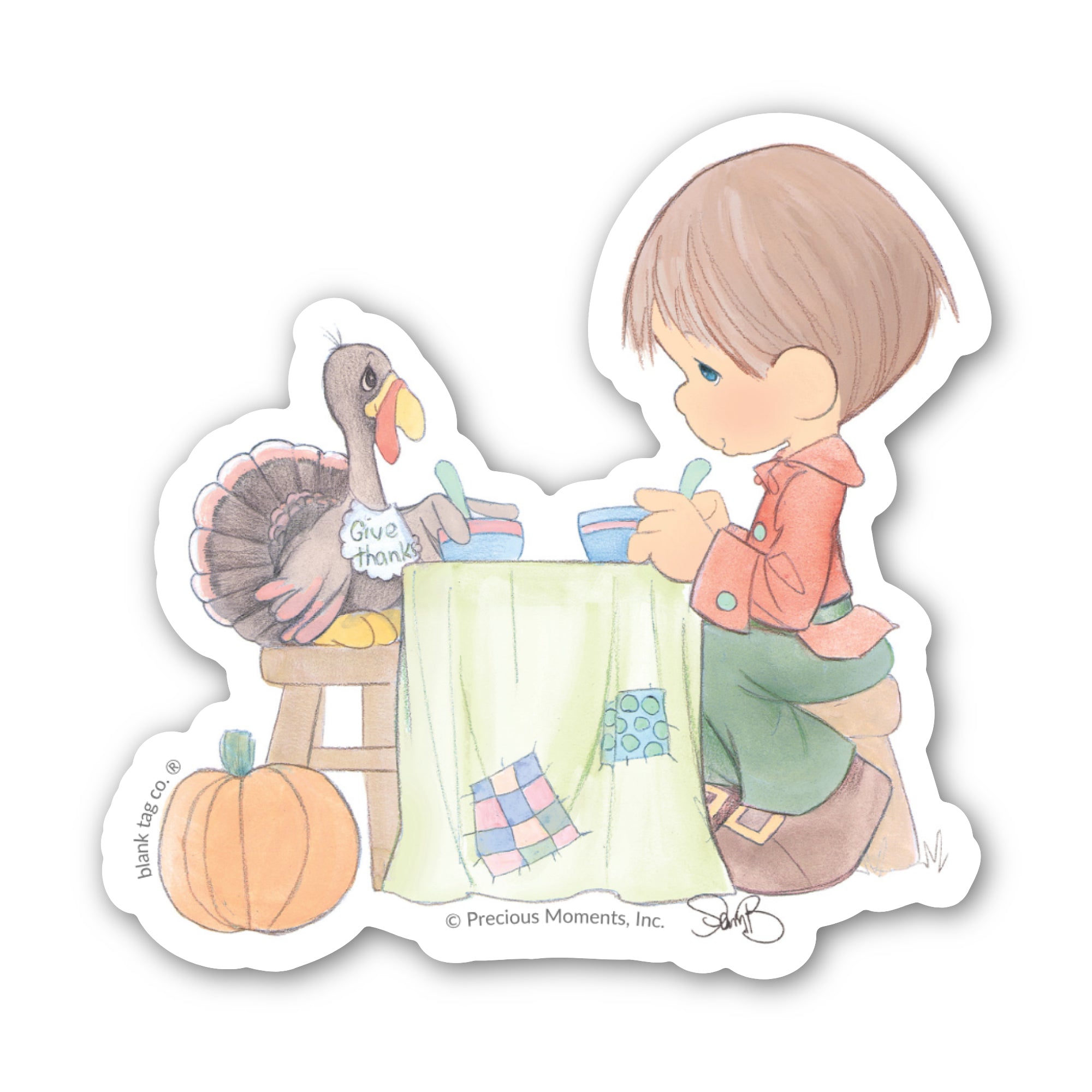 Precious Moments® Thanksgiving Dinner Sticker