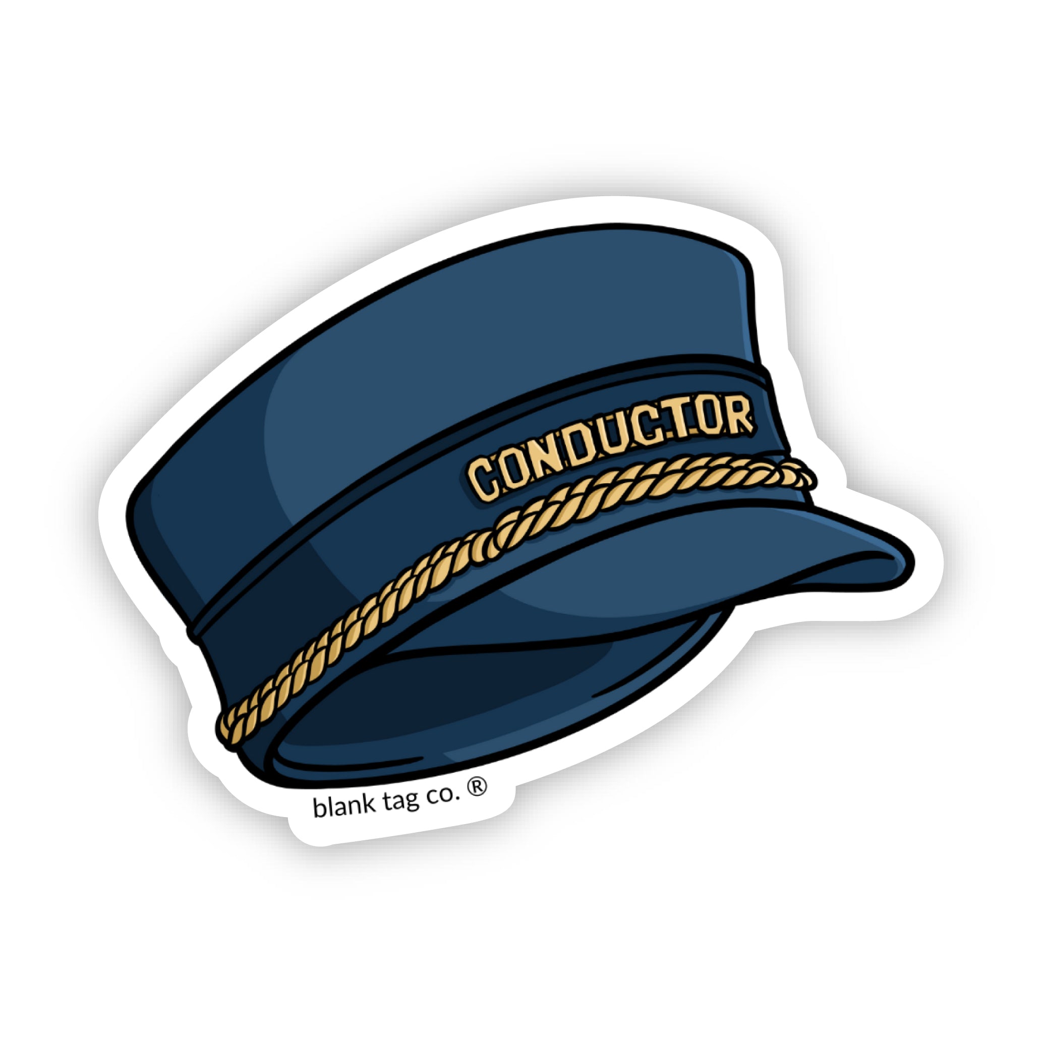 Blank Tag Co.® Train Conductor Hat Waterproof Sticker