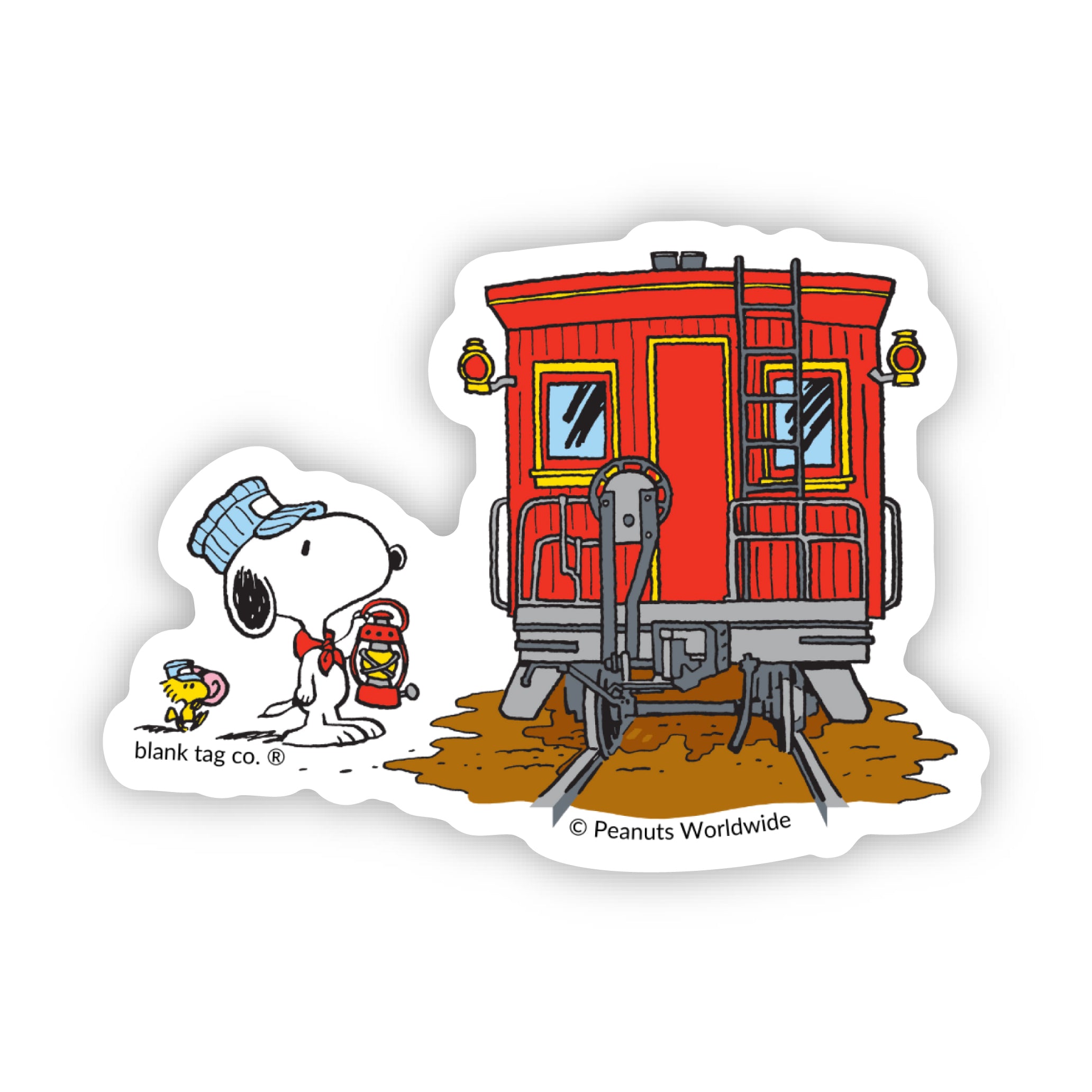 Peanuts® Train Conductor Snoopy Waterproof Sticker