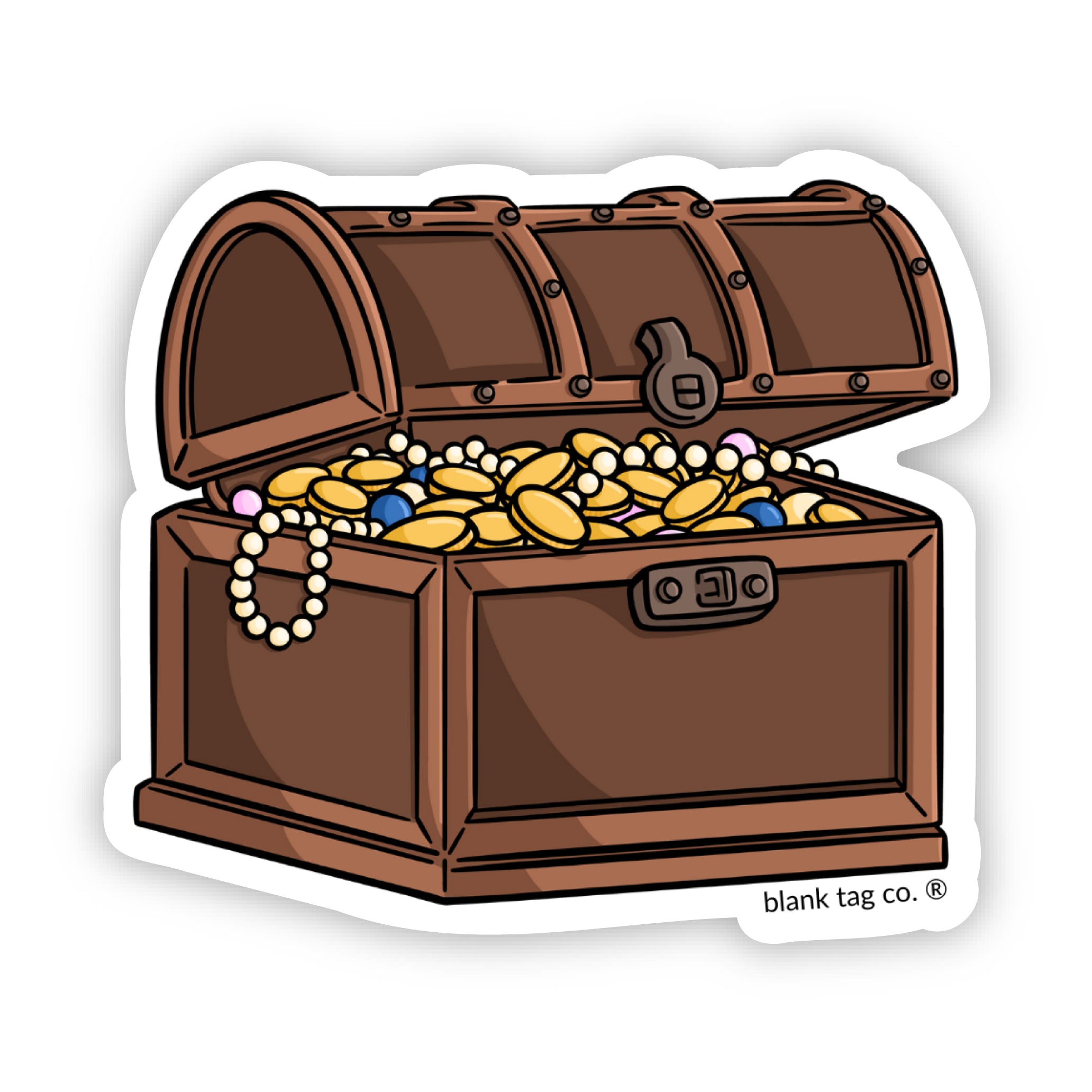 Blank Tag Co.® Treasure Chest Waterproof Sticker