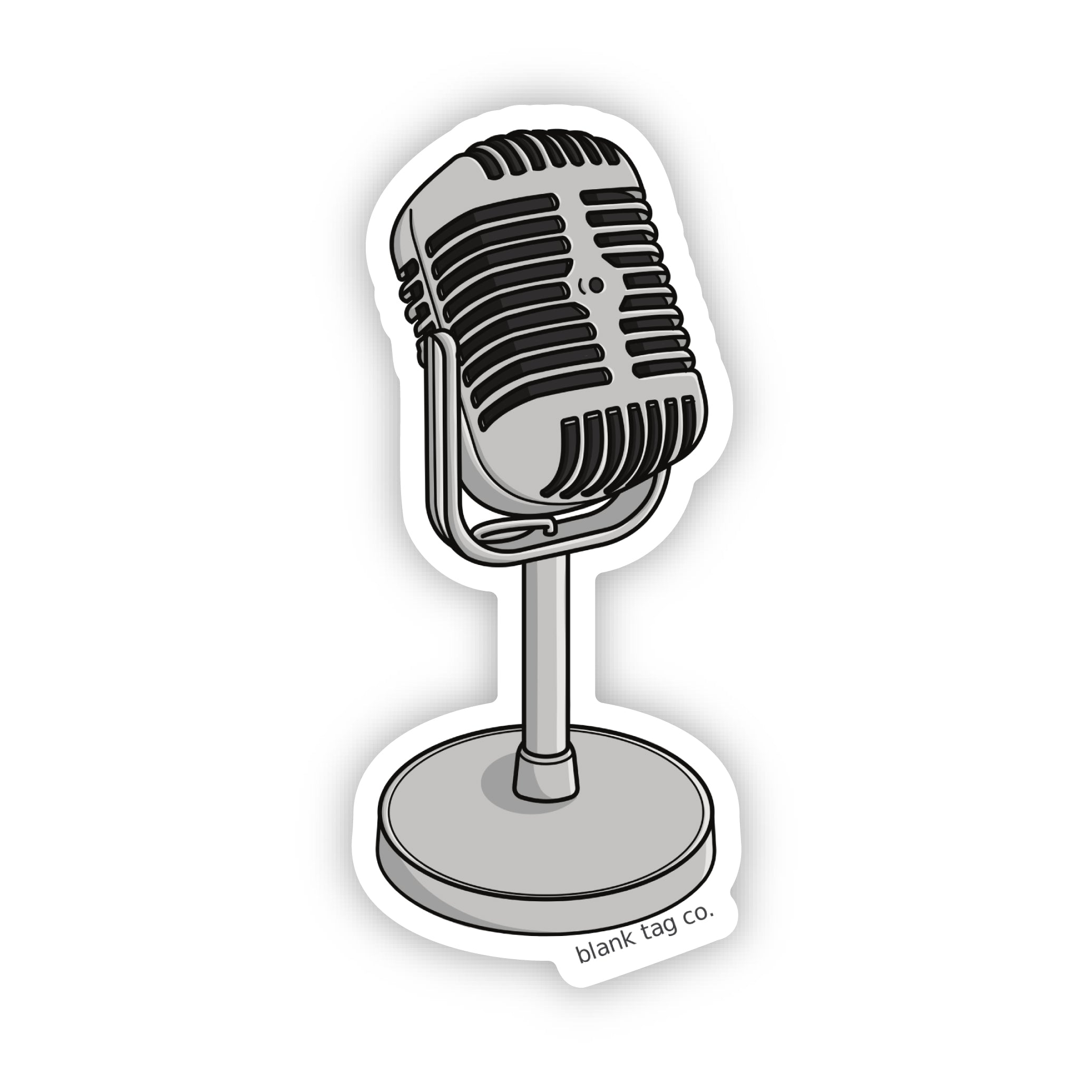 The Vintage Microphone Sticker