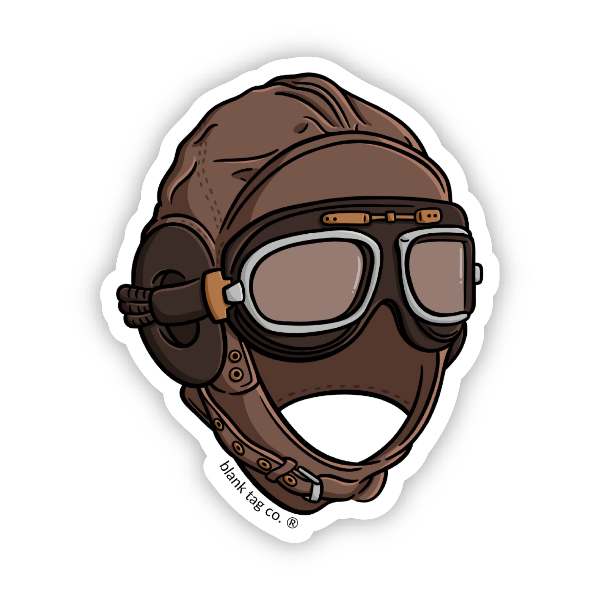 Blank Tag Co.® Pilot Helmet Waterproof Sticker