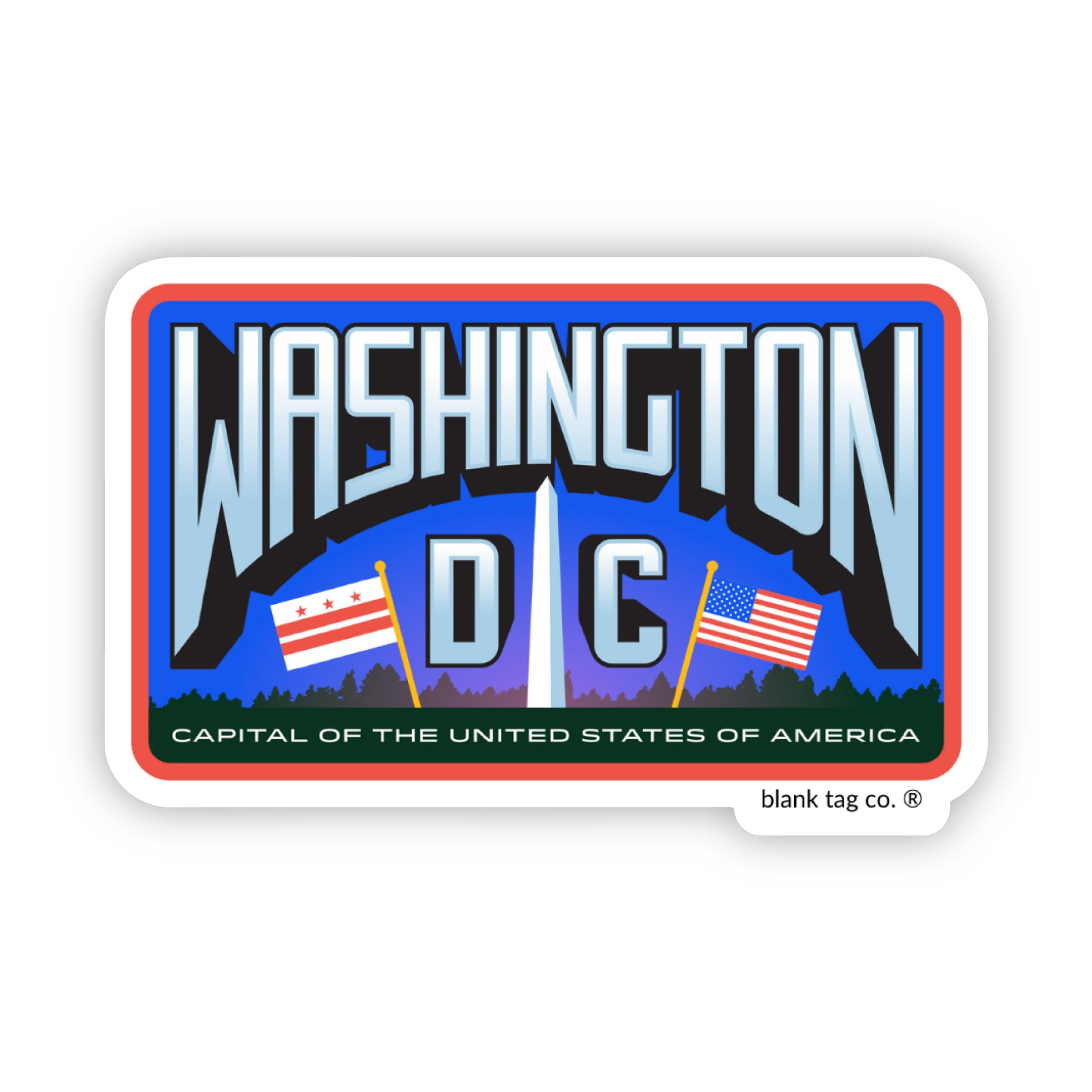 The Washington D.C. City Badge Sticker