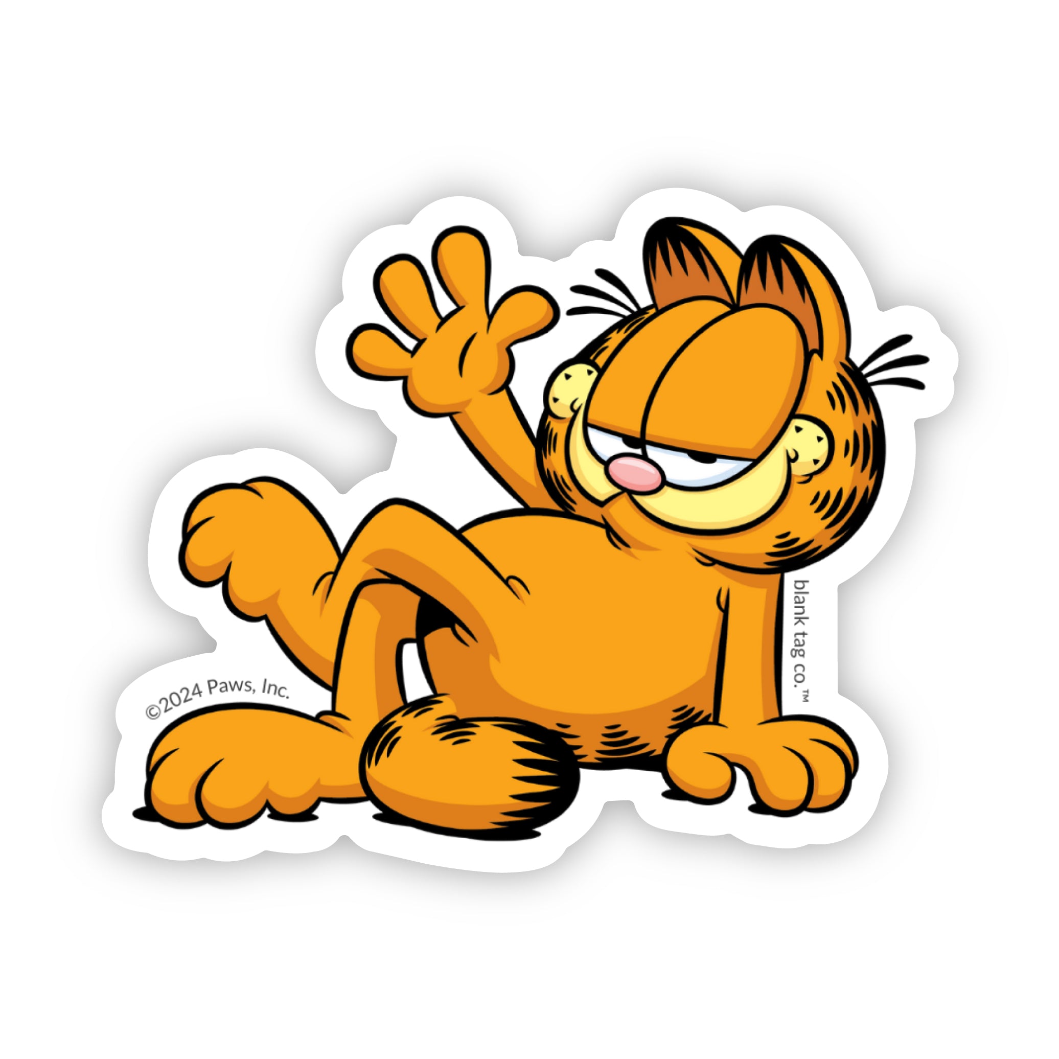 The Waving Garfield Sticker