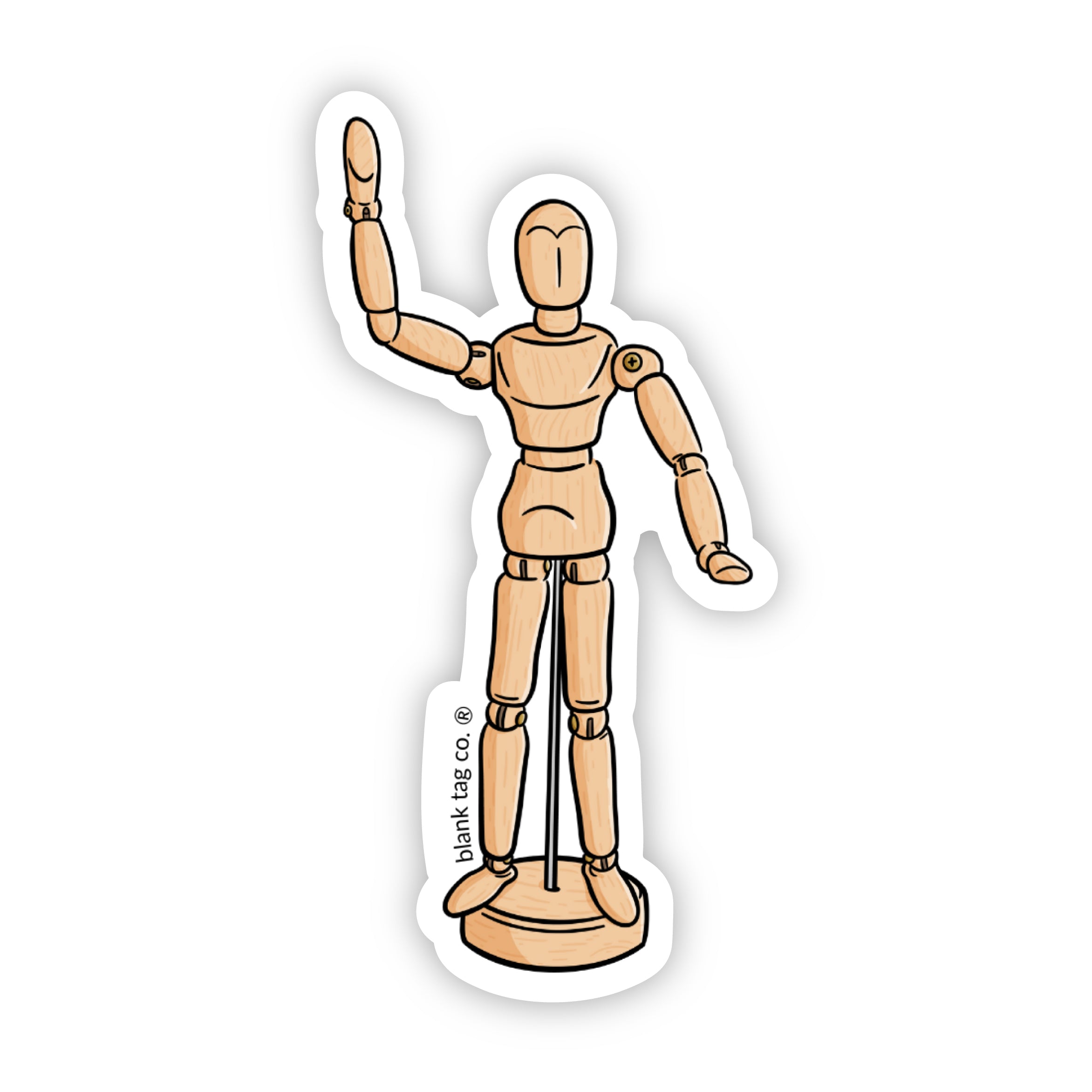 The Wooden Mannequin Sticker