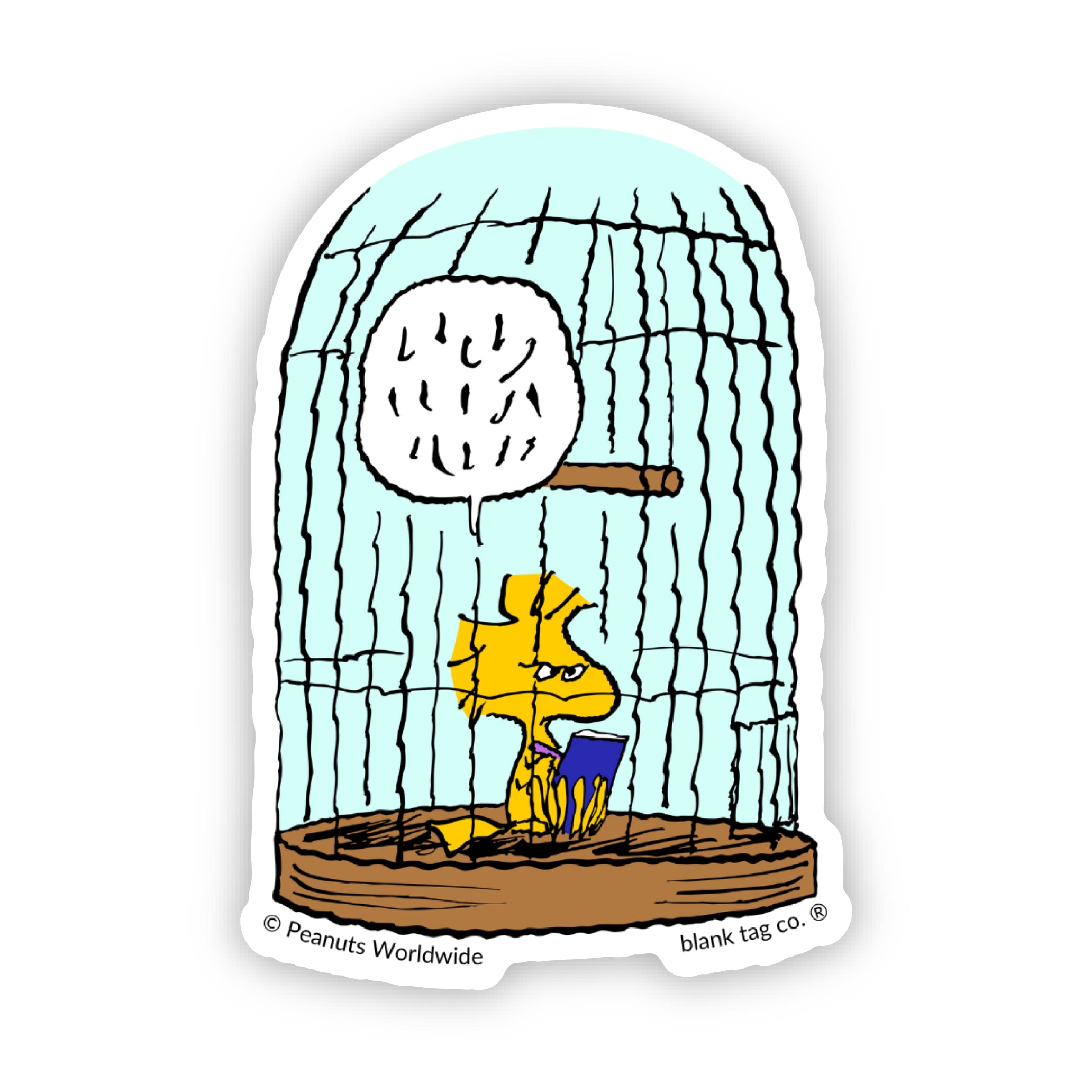 Peanuts® Woodstock's Frustrated Grandfather Waterproof Sticker