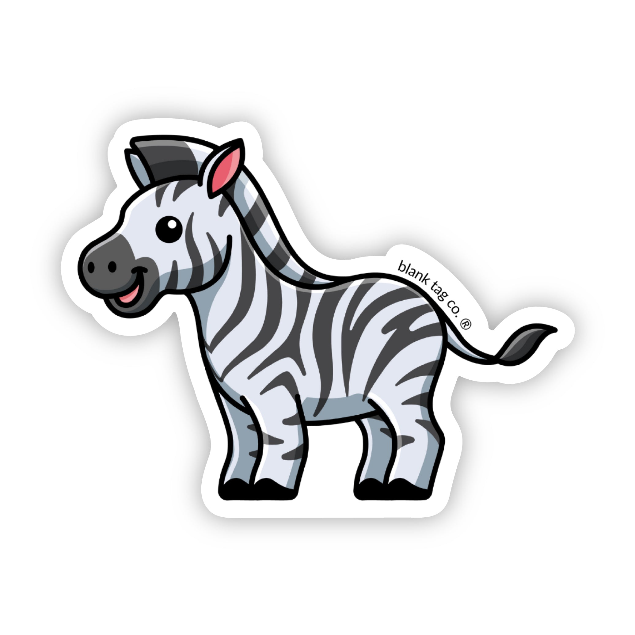 Blank Tag Co.® Zebra Waterproof Sticker