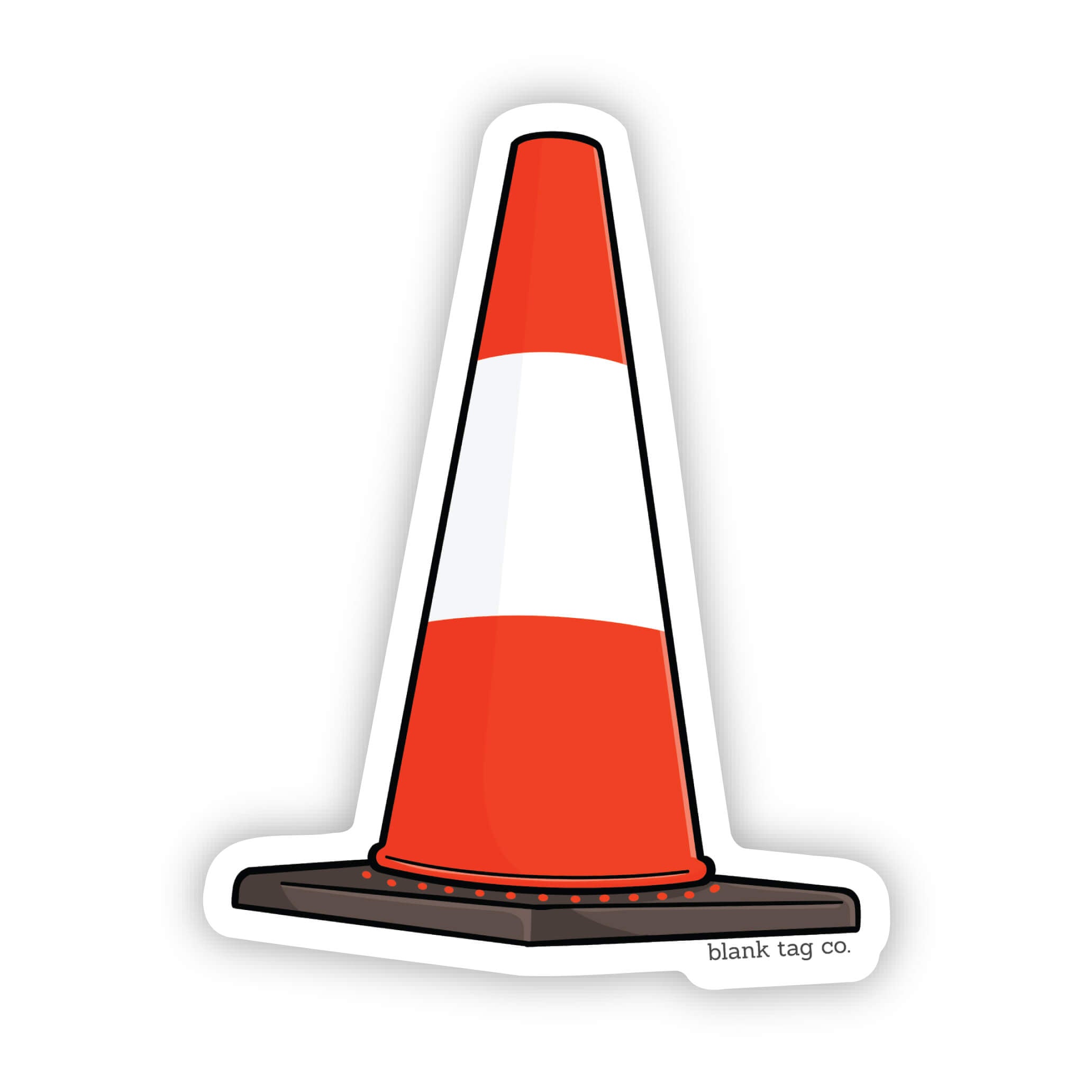 Blank Tag Co.® Waterproof Traffic Cone Sticker