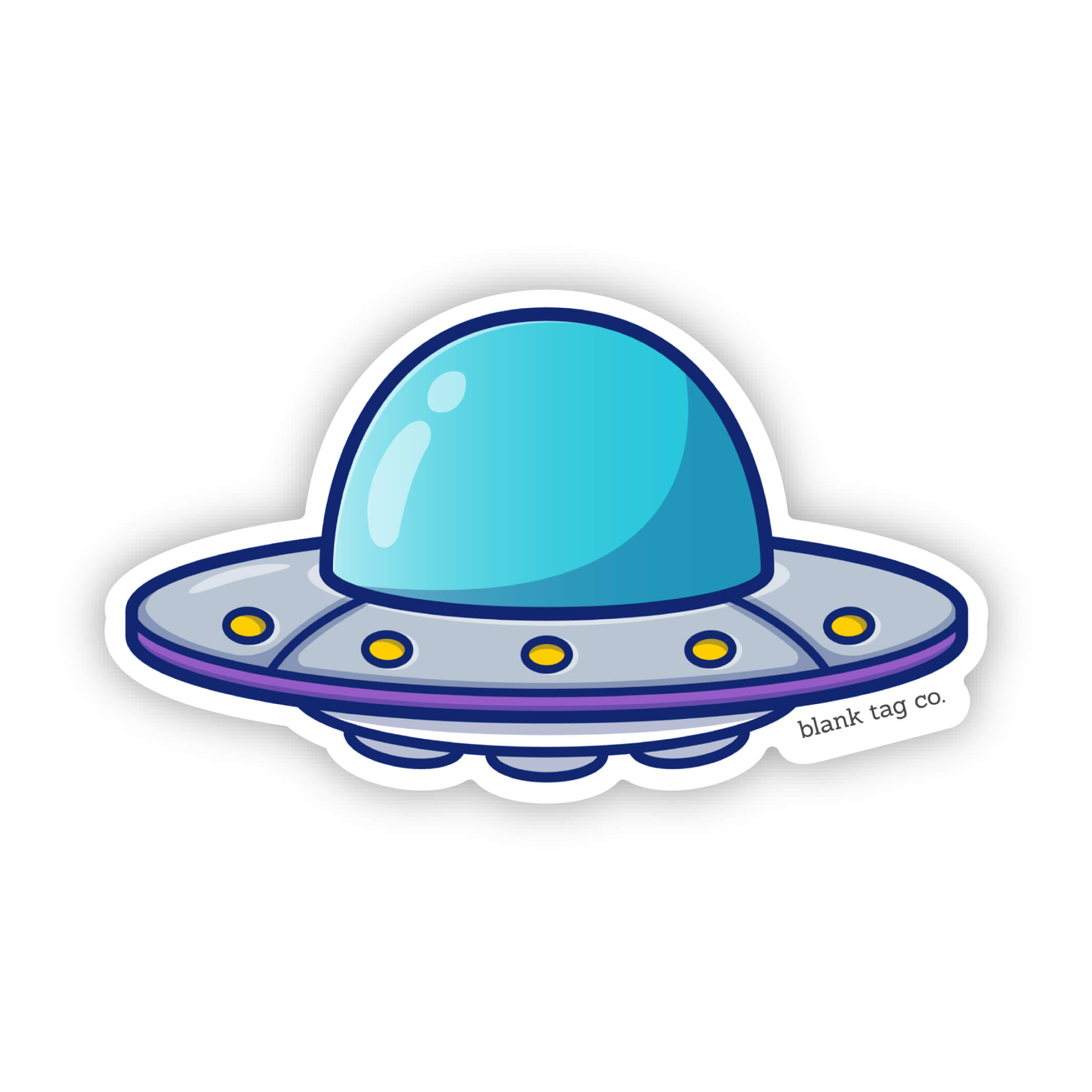 Blank Tag Co.® Waterproof UFO Sticker
