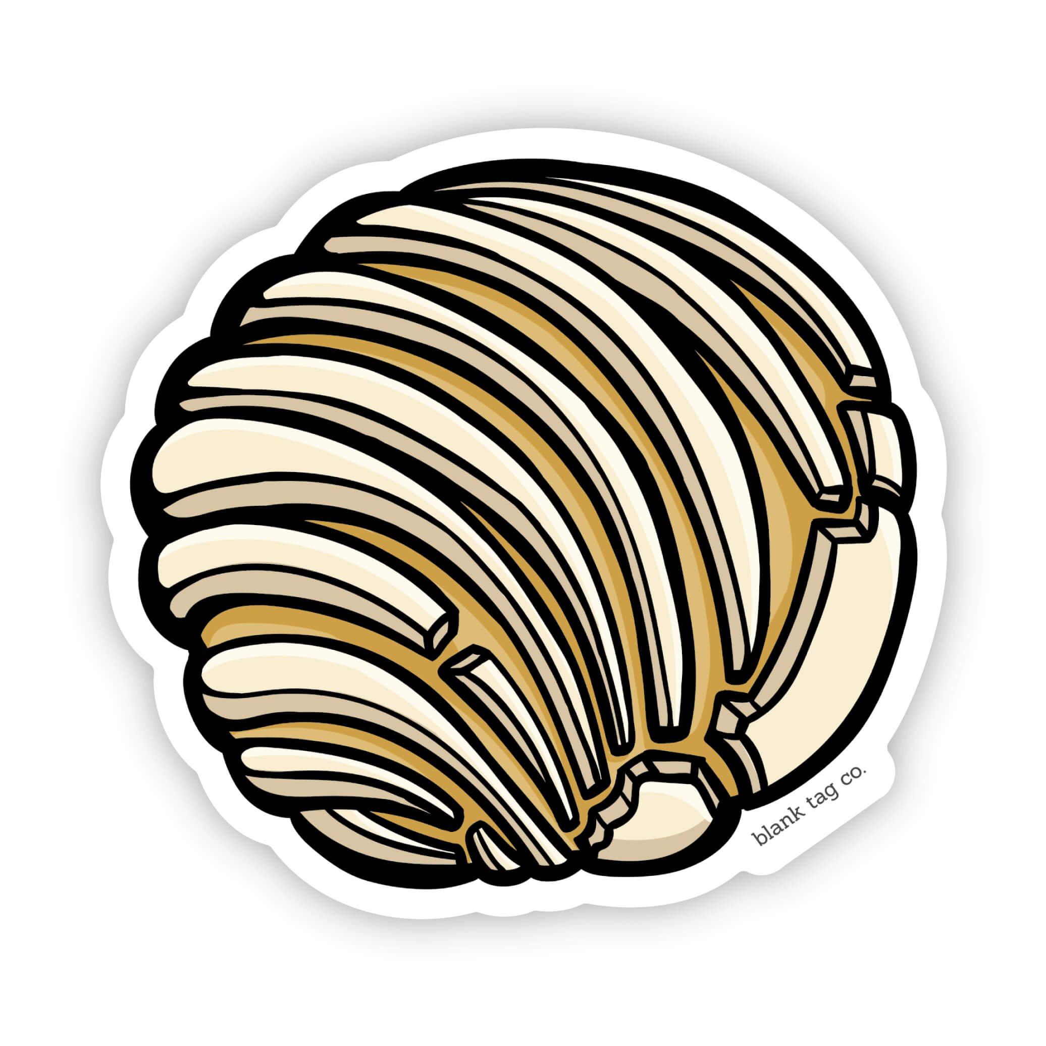 Blank Tag Co.® Waterproof Sticker - Vanilla Concha