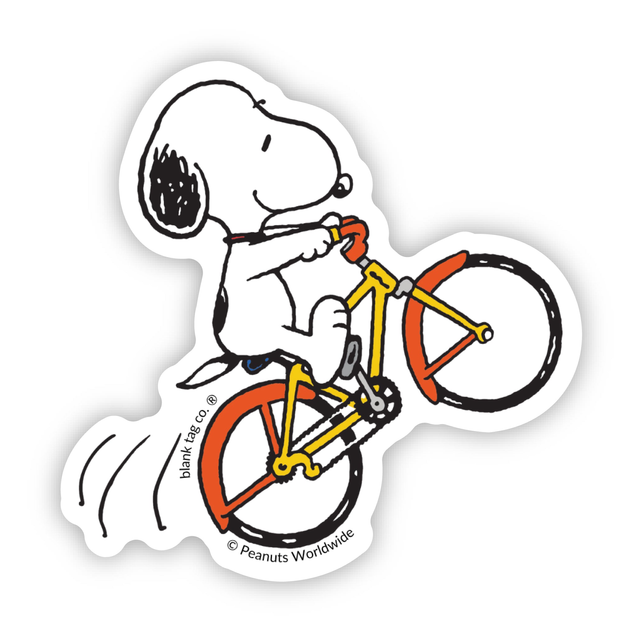 Peanuts® Waterproof Sticker - Snoopy Popping A Wheelie