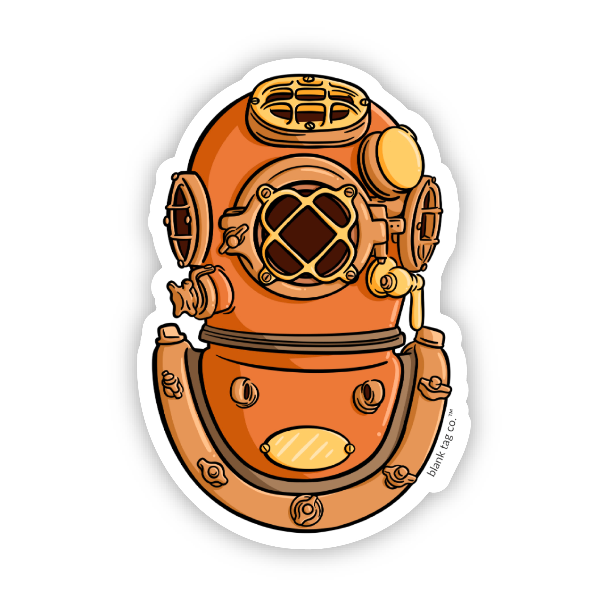 The Antique Diver Helmet Sticker