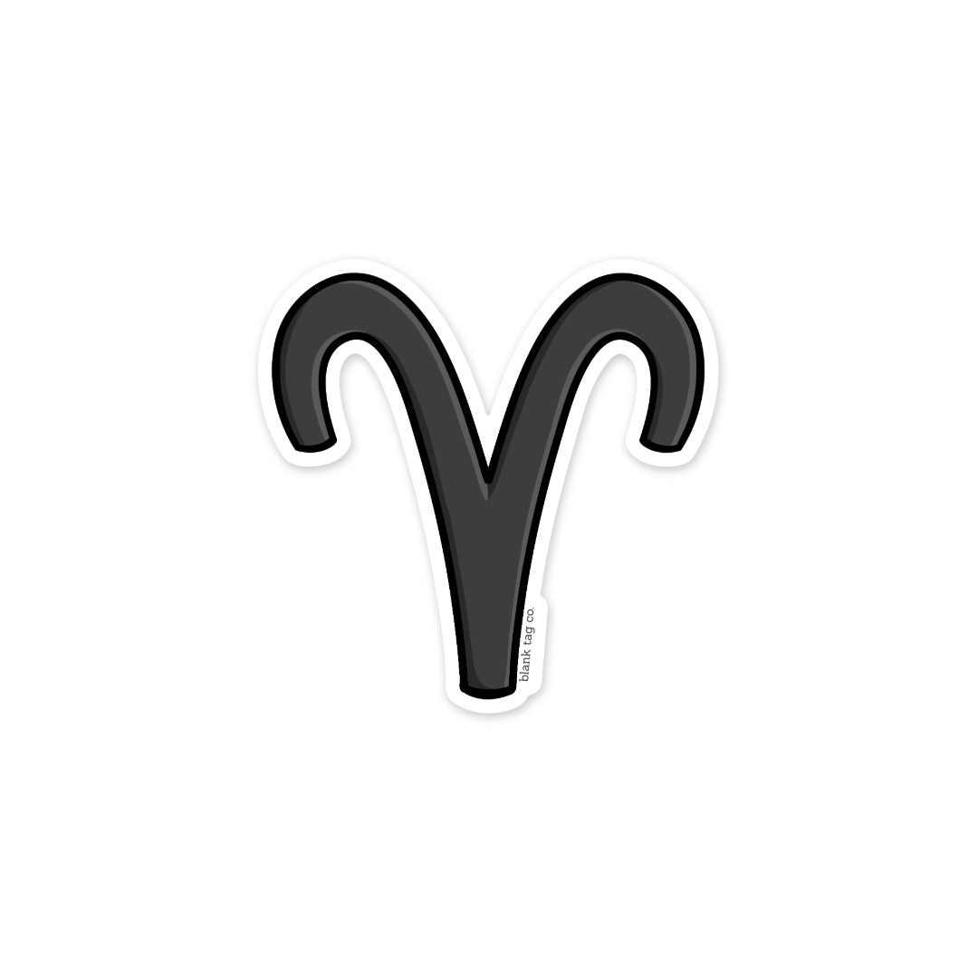 Blank Tag Co.® Waterproof Aries Sign Sticker