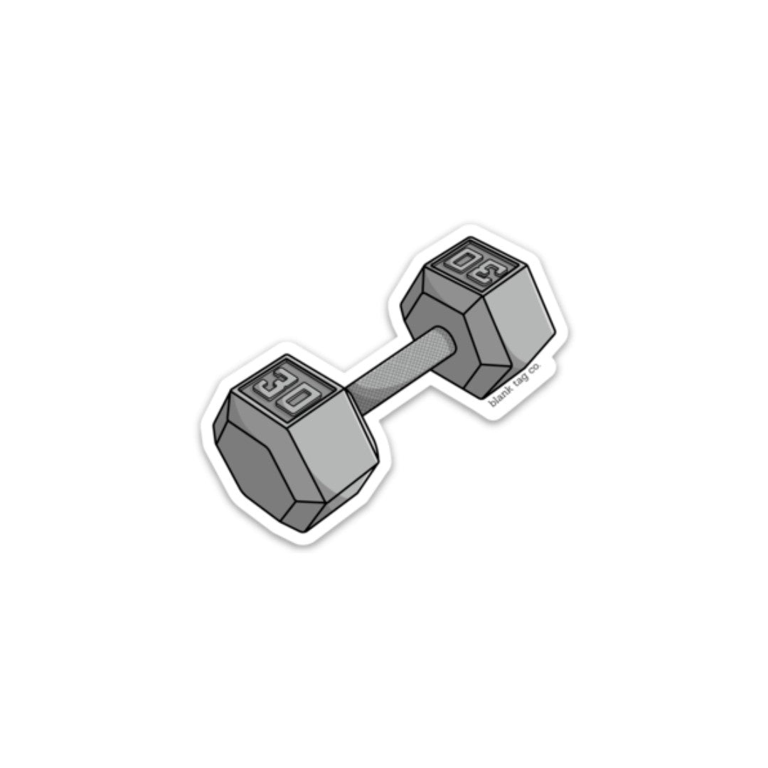 Blank Tag Co.® Waterproof Dumbbell Sticker