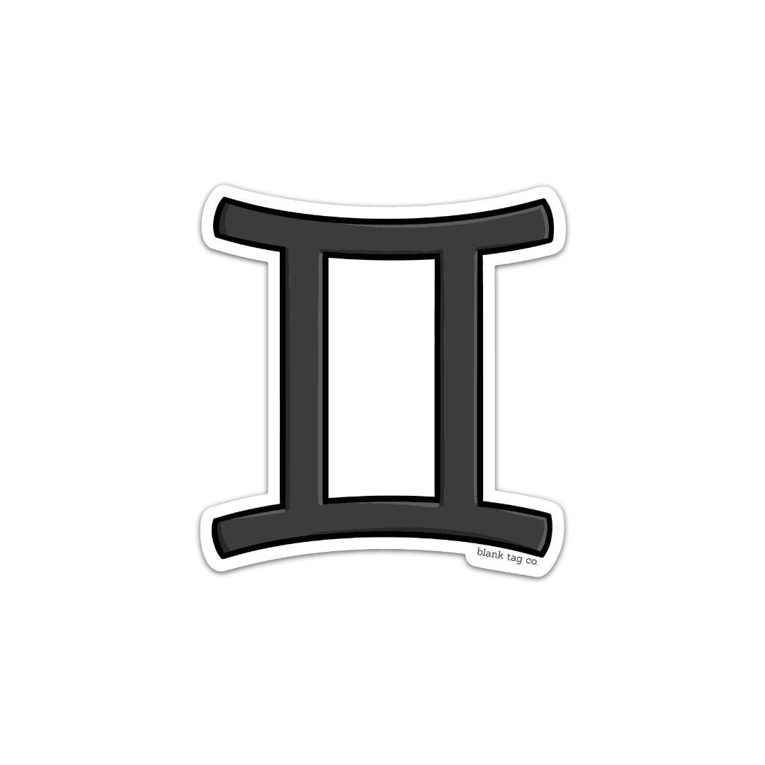 Blank Tag Co.® Waterproof Gemini Sign Sticker