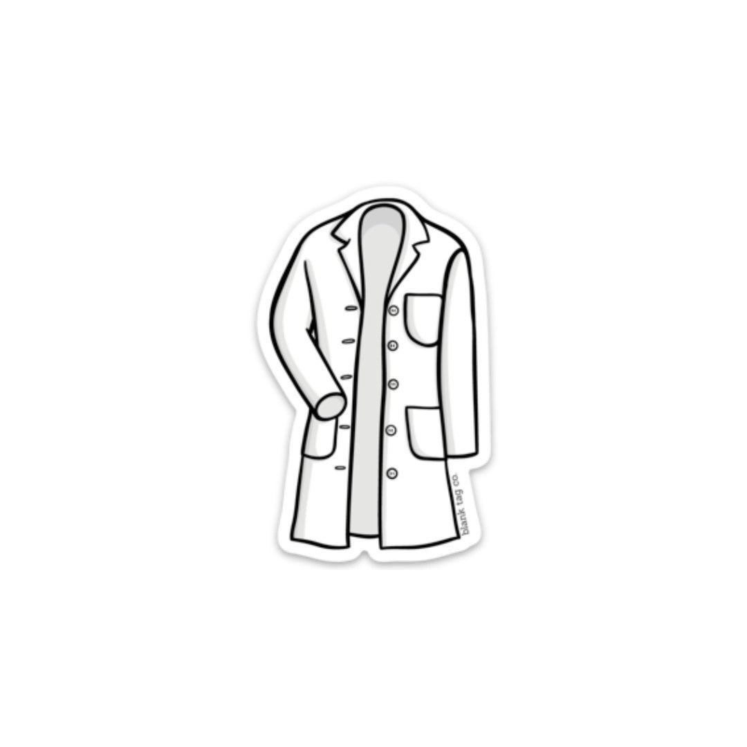 Blank Tag Co.® Lab Coat Waterproof Sticker