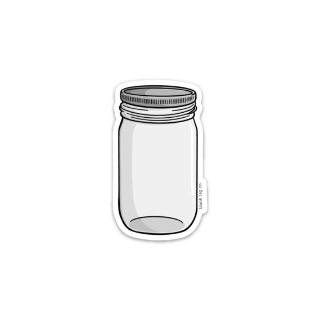 Blank Tag Co.® Waterproof Mason Jar Sticker