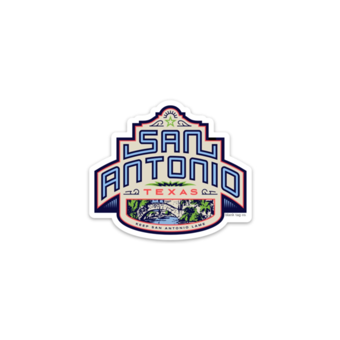 Blank Tag Co.® Waterproof San Antonio City Badge Sticker