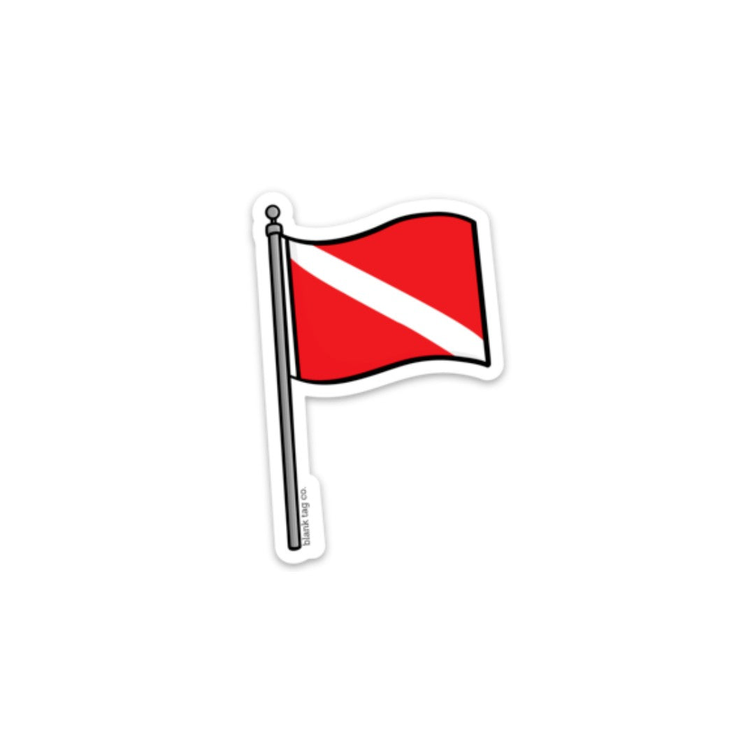 Blank Tag Co.® Waterproof Scuba Flag Sticker