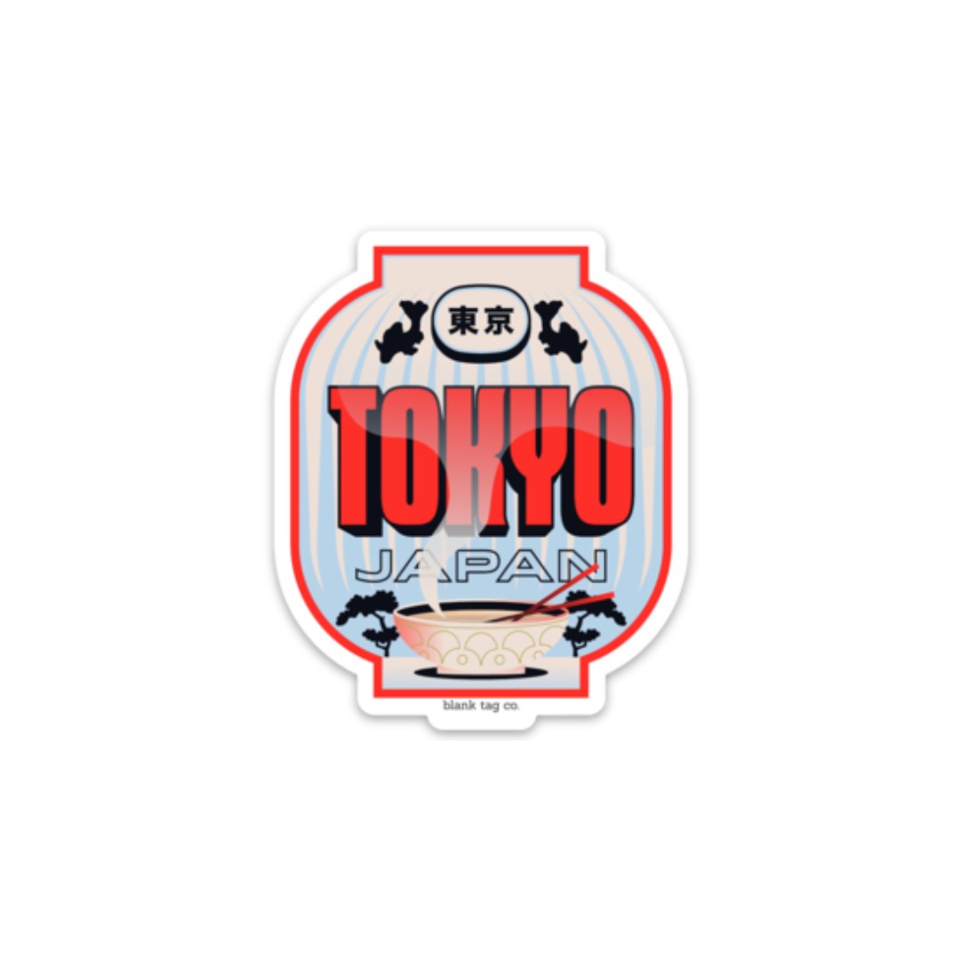 Blank Tag Co.® Waterproof Tokyo City Badge Sticker