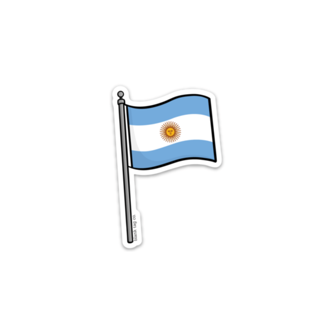 Blank Tag Co.® Argentina Flag Waterproof Sticker