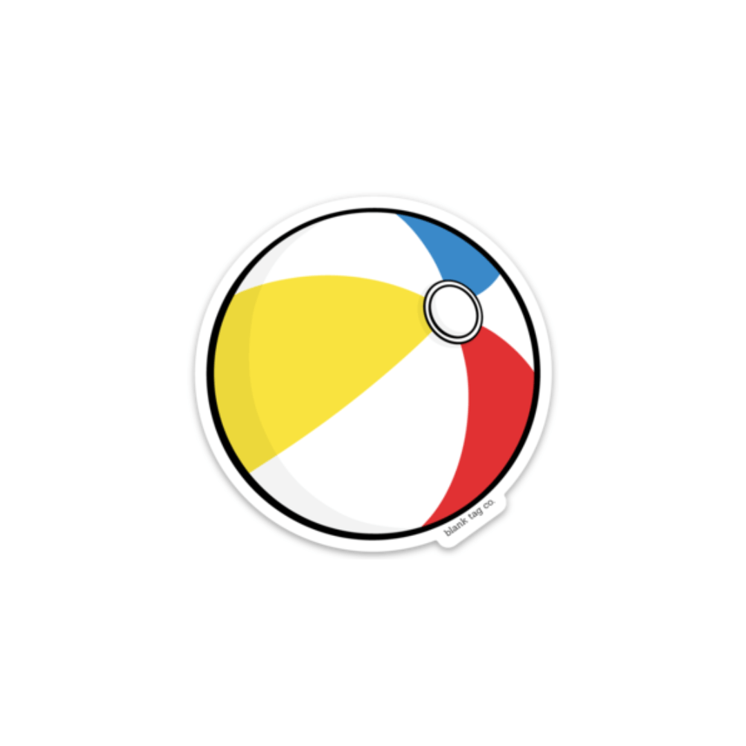 Blank Tag Co.® Beach Ball Waterproof Sticker