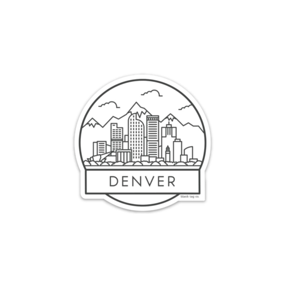 Blank Tag Co.® Denver Cityscape Waterproof Sticker