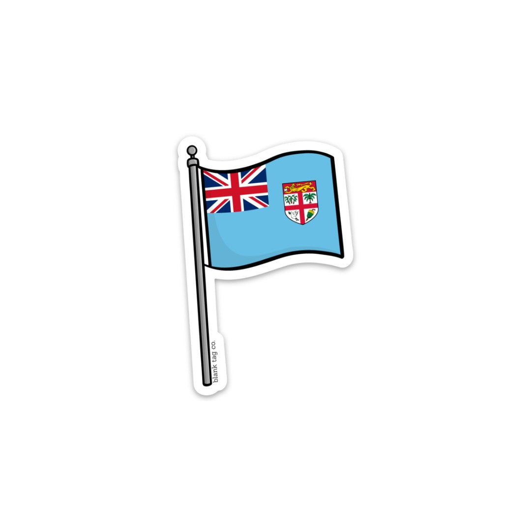 Blank Tag Co.® Fiji Flag Waterproof Sticker