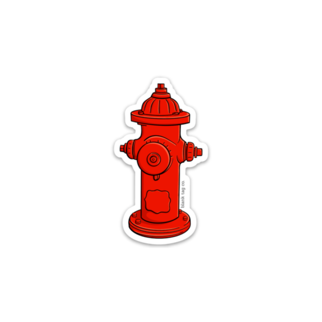 Blank Tag Co.® Fire Hydrant Waterproof Sticker