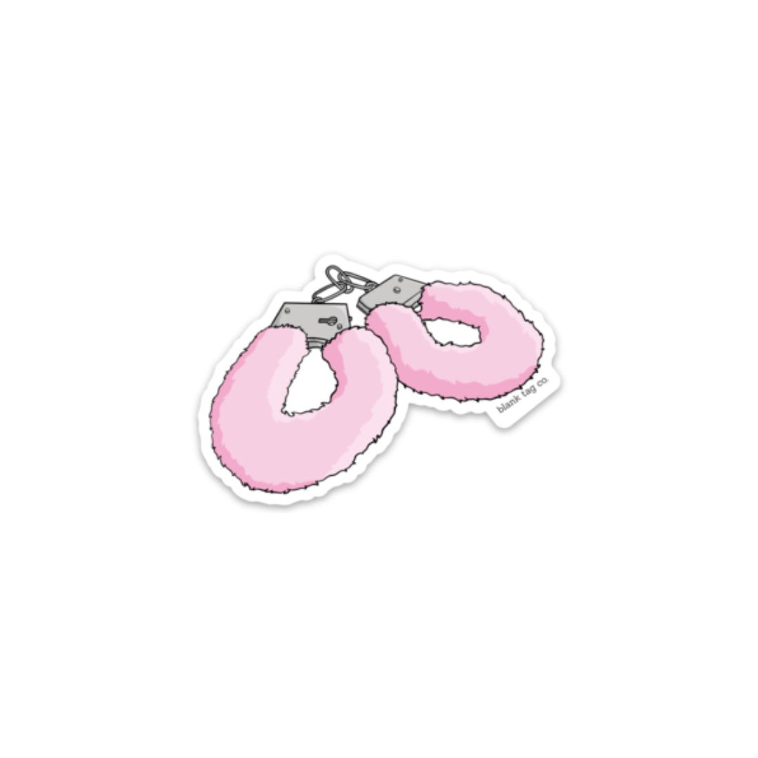 Blank Tag Co.® Fuzzy Handcuffs Waterproof Sticker