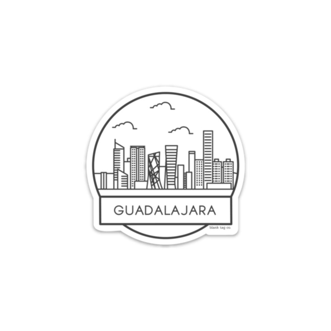 Blank Tag Co.® Waterproof Guadalajara Cityscape Sticker