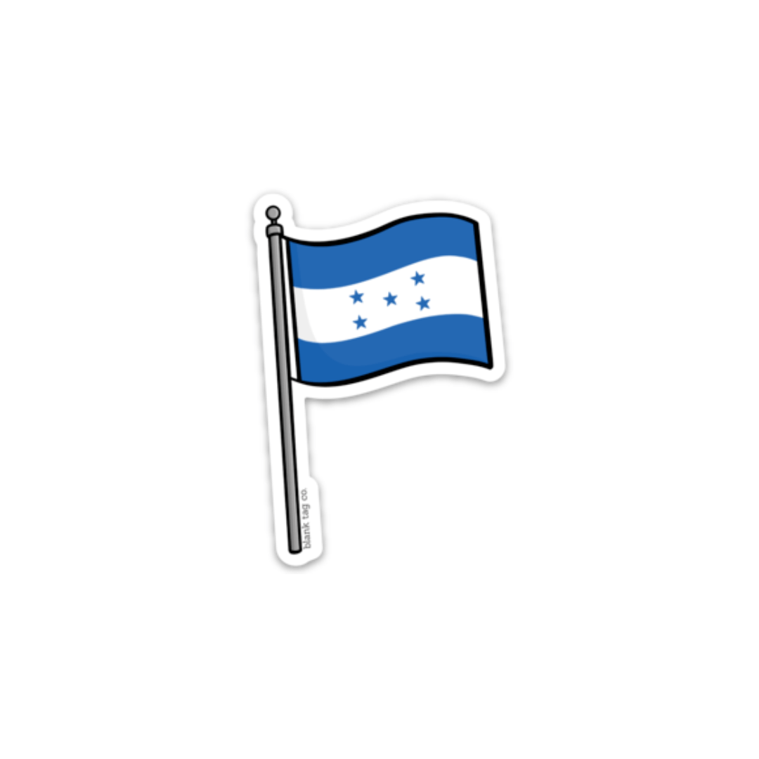 Blank Tag Co.® Honduras Flag Waterproof Sticker
