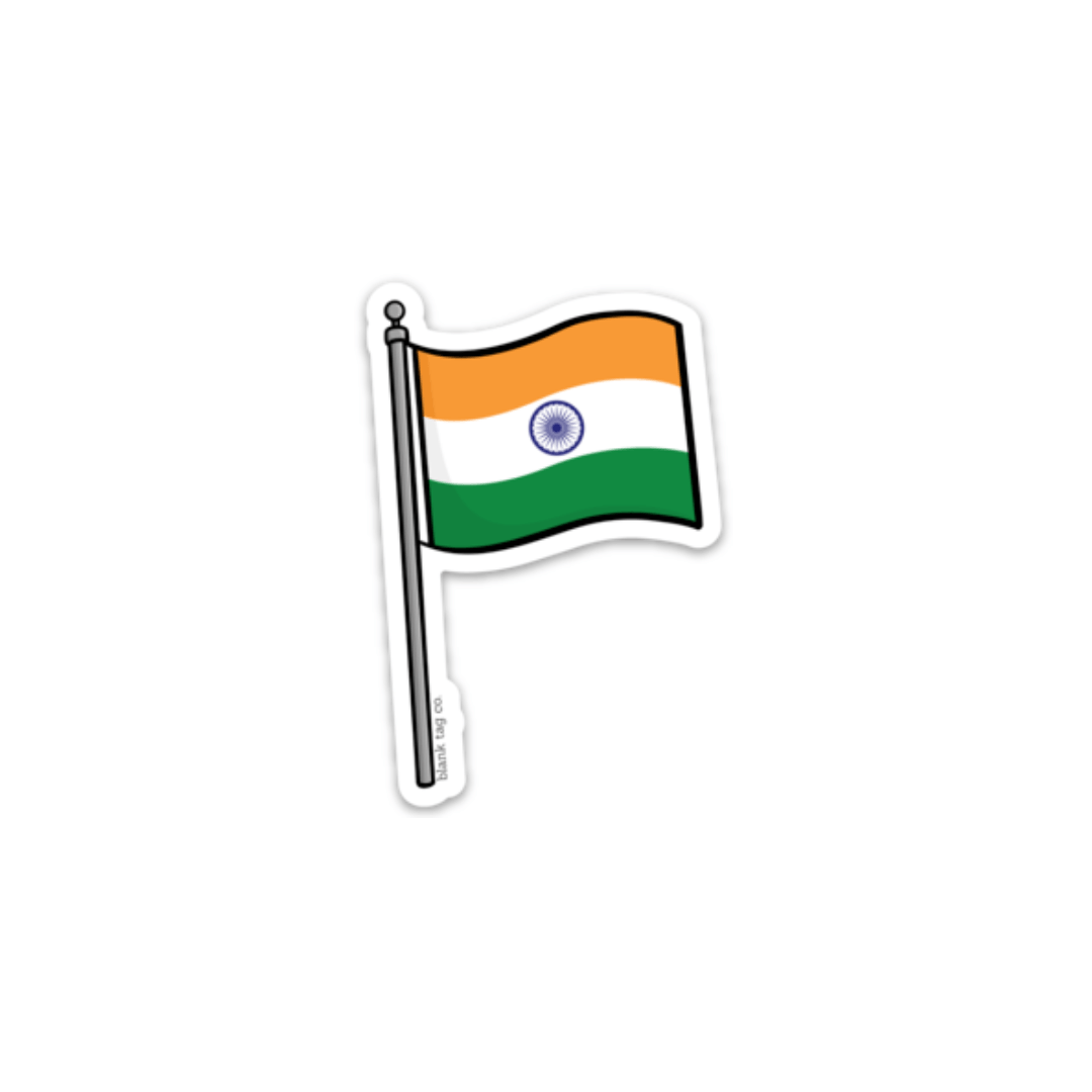Blank Tag Co.® India Flag Waterproof Sticker