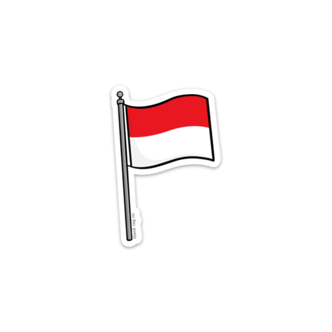 Blank Tag Co.® Indonesia Flag Waterproof Sticker