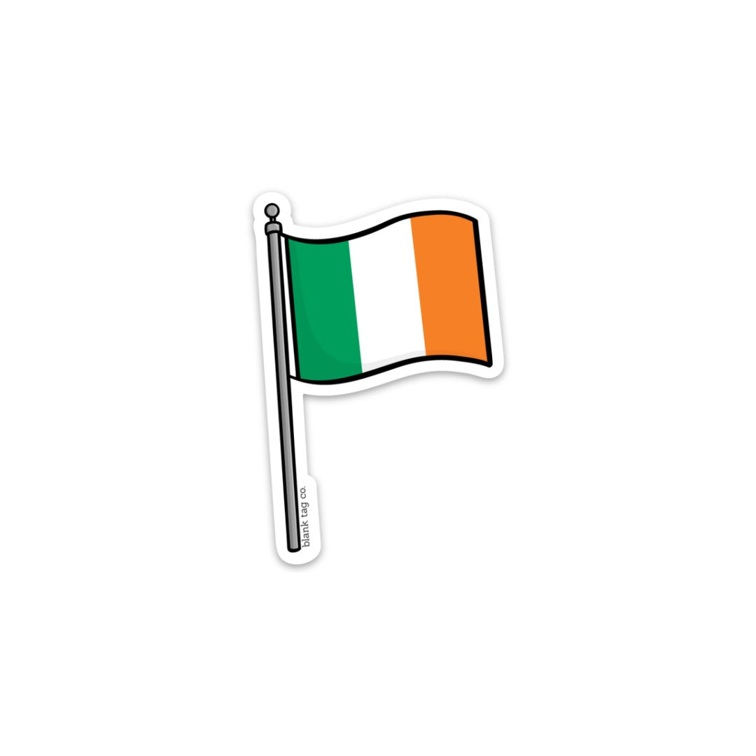 Blank Tag Co.® Ireland Flag Waterproof Sticker