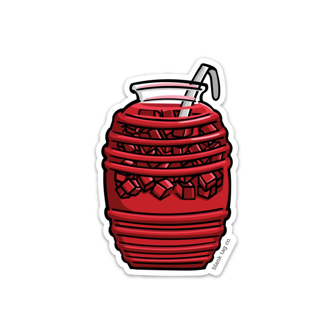 Blank Tag Co.® Waterproof Sticker - Jamaica Agua Fresca