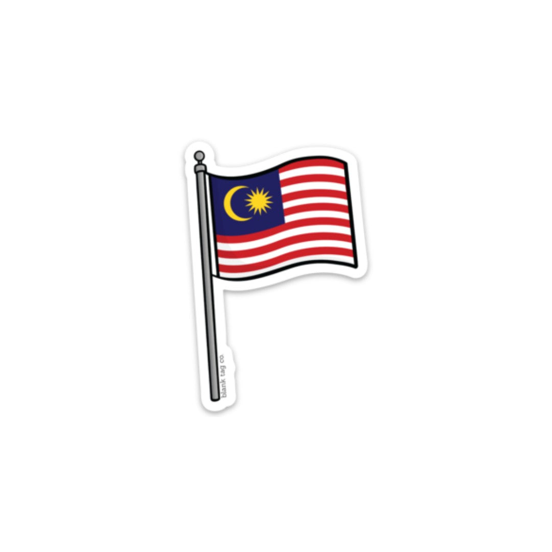 Blank Tag Co.® Malaysia Flag Waterproof Sticker