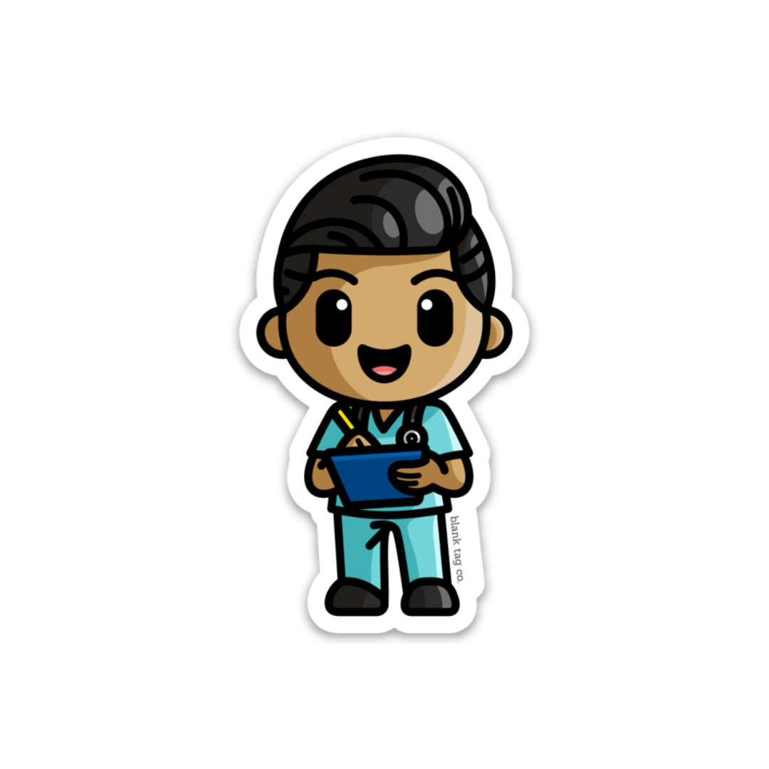 Blank Tag Co.® Waterproof Male Nurse Sticker