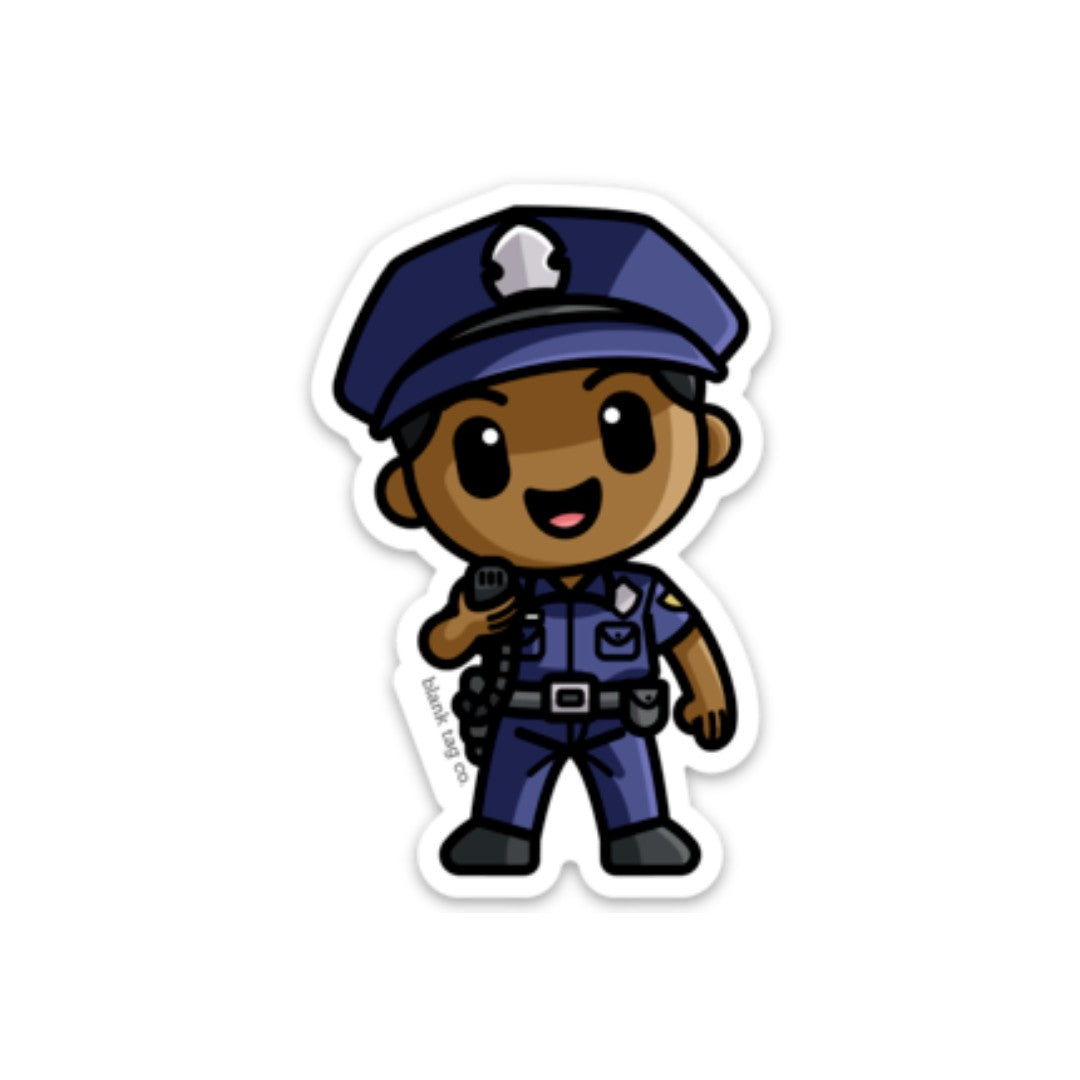Blank Tag Co.® Waterproof Male Police Officer Sticker