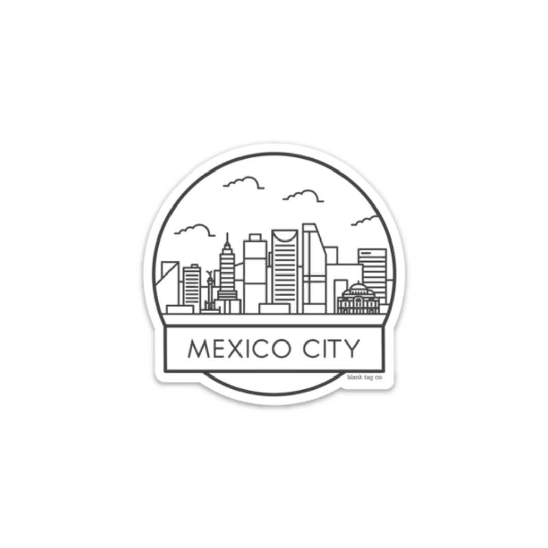 Blank Tag Co.® Mexico City Cityscape Waterproof Sticker