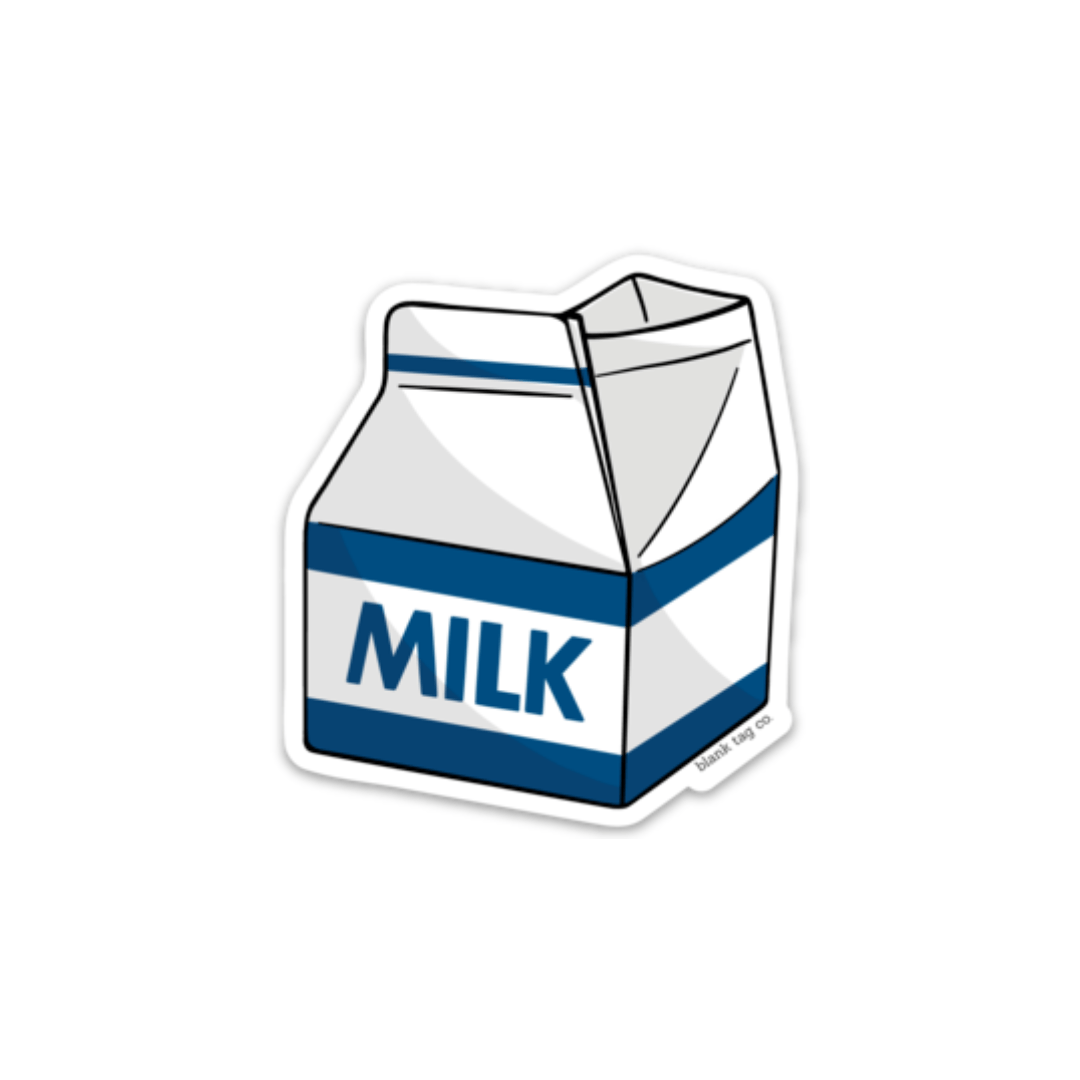 Blank Tag Co.® Milk Carton Waterproof Sticker