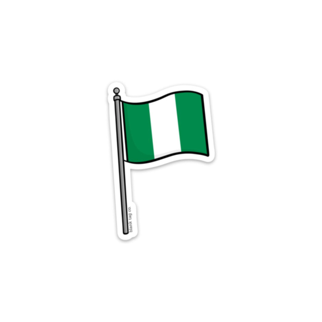 Blank Tag Co.® Nigeria Flag Waterproof Sticker