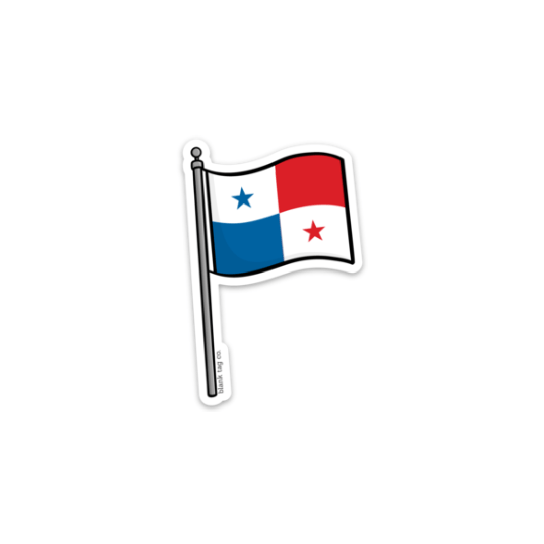 Blank Tag Co.® Panama Flag Waterproof Sticker