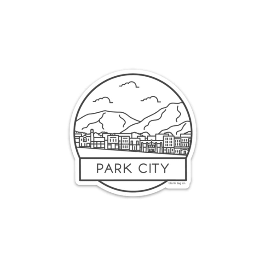 Blank Tag Co.® Park City Cityscape Waterproof Sticker