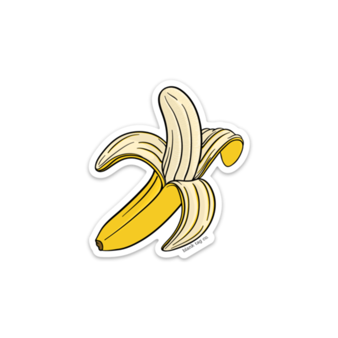 Blank Tag Co.® Peeled Banana Waterproof Sticker