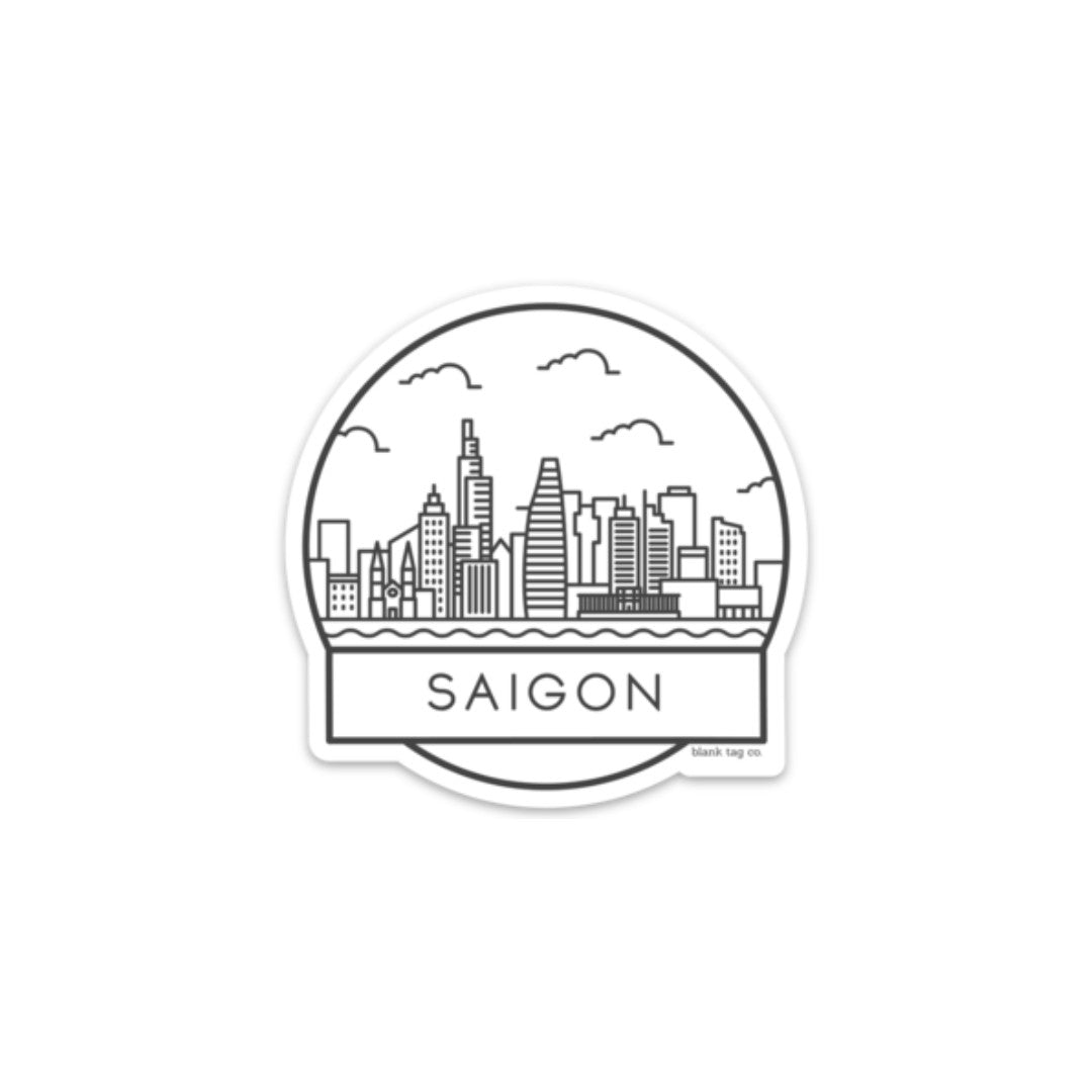 Blank Tag Co.® Saigon Cityscape Waterproof Sticker