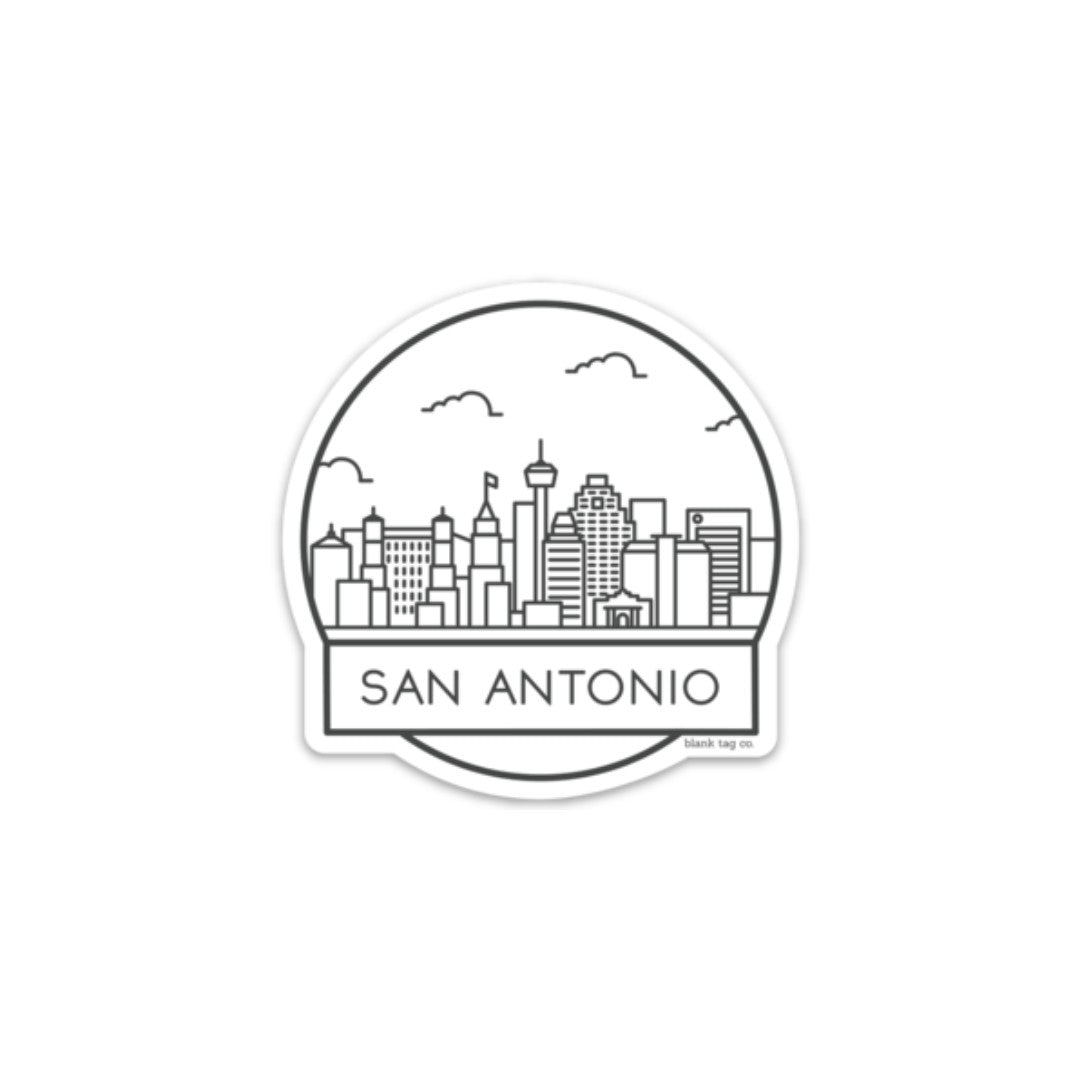 Blank Tag Co.® San Antonio Cityscape Waterproof Sticker