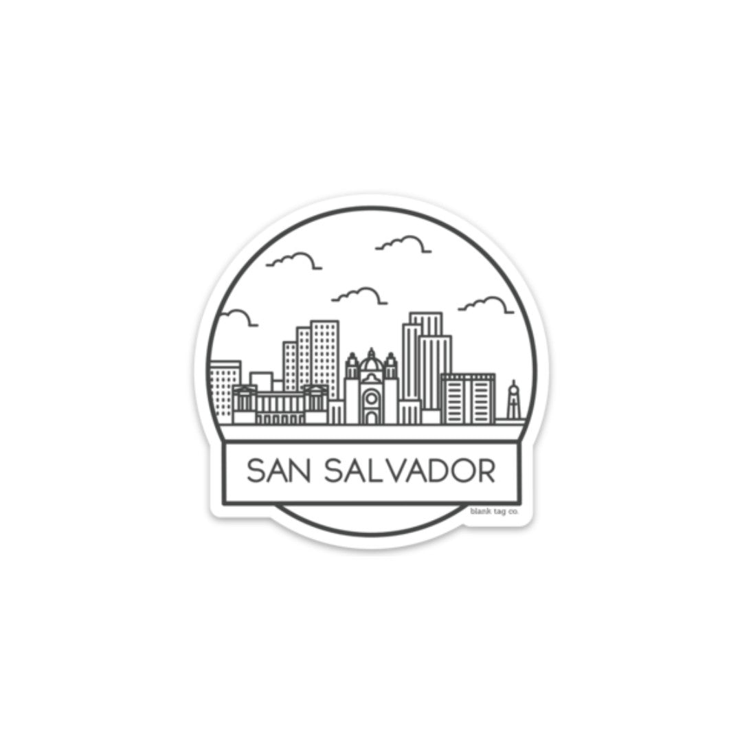 Blank Tag Co.® San Salvador Cityscape Waterproof Sticker